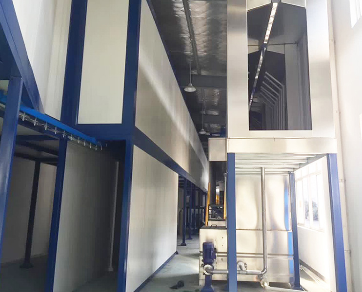 喷淋式前处理喷粉流水线